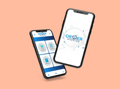 A mobile dashboard with data visualization charts.